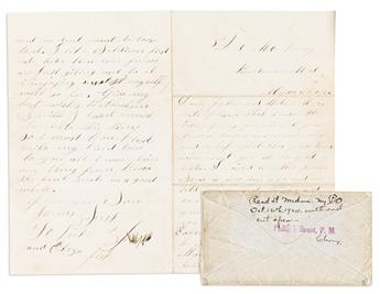 (CIVIL WAR--NEW YORK.) James Fisk. Letter by an Orleans County artilleryman--delivered long after his death, sixty years later.